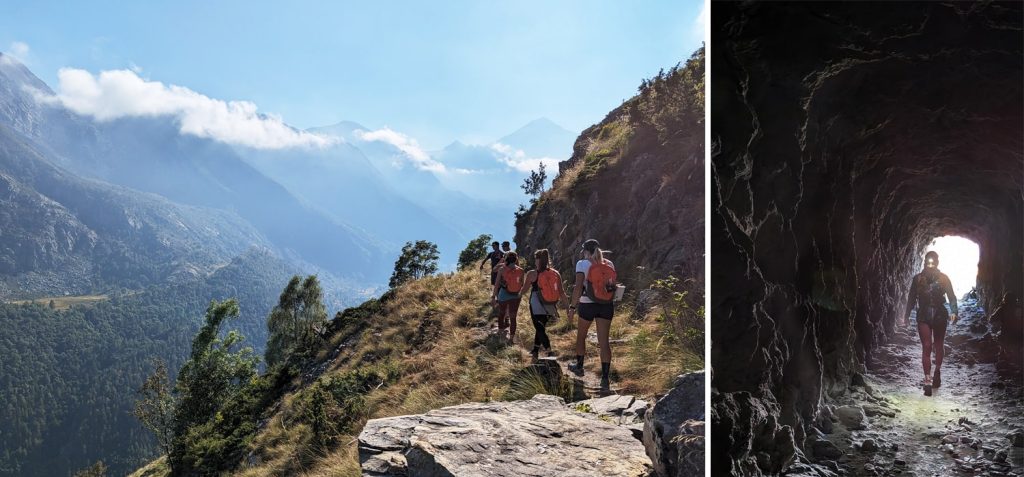 trekking con torcia frontale petzl
