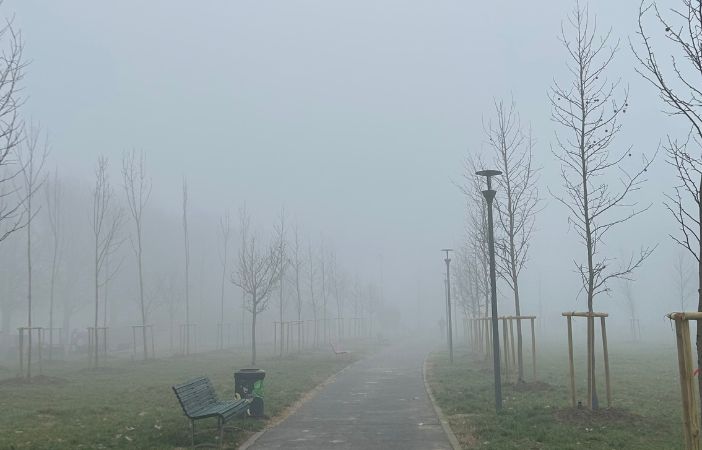 bicicletta con meteo avverso