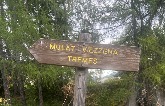 partenza sentiero mulat viezzena da bellamonte